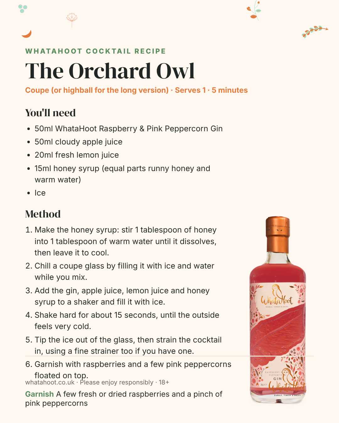 Recipe card: The Orchard Owl
